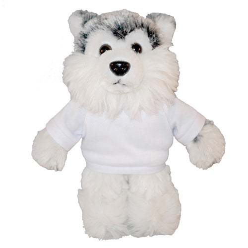 Soft Plush Husky with Tee 12"