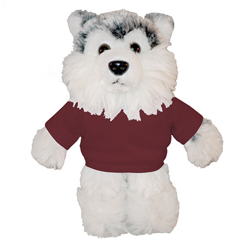 Soft Plush Husky with Tee 12"