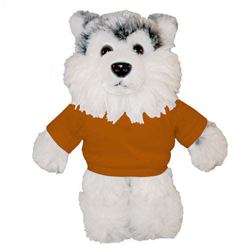 Soft Plush Husky with Tee 12"