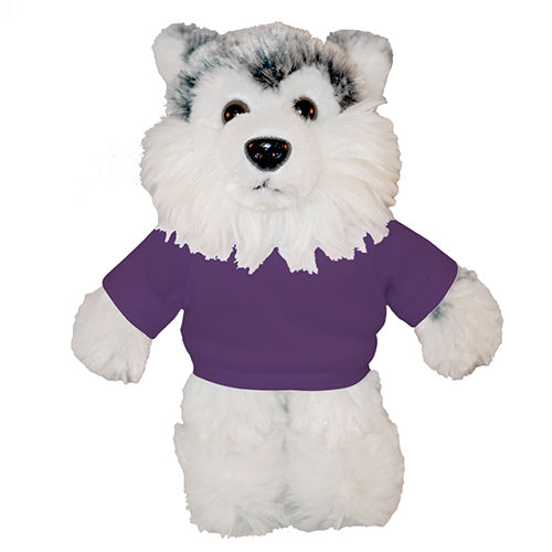 Soft Plush Husky with Tee 12"