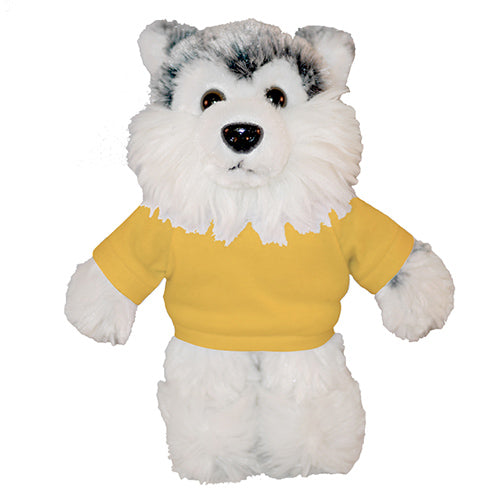 Soft Plush Husky with Tee 12"