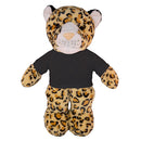 Soft Plush Leopard with Tee 8"-2