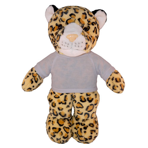 Soft Plush Leopard with Tee 8"