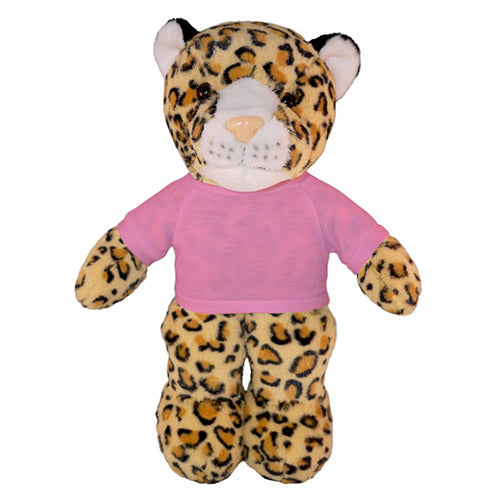 Soft Plush Leopard with Tee 8"