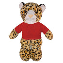 Soft Plush Leopard with Tee 8"-14