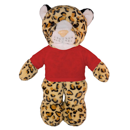 Soft Plush Leopard with Tee 8"