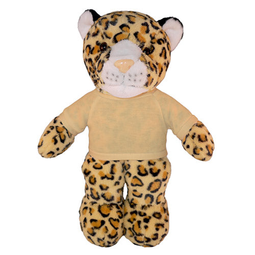 Soft Plush Leopard with Tee 8"