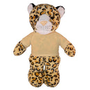 Soft Plush Leopard with Tee 8"-16