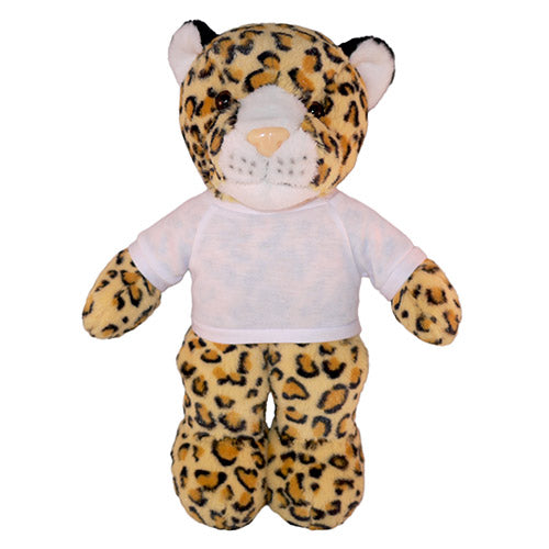 Soft Plush Leopard with Tee 8"