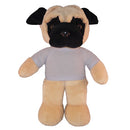 Soft Plush Pug with Tee 12"-8