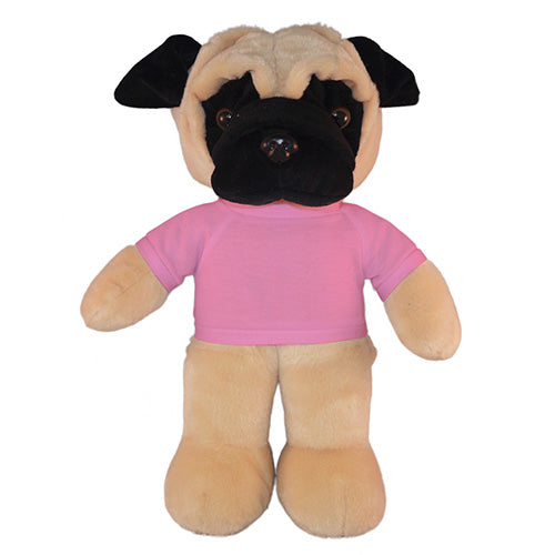 Soft Plush Pug with Tee 12"