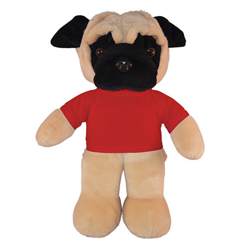 Soft Plush Pug with Tee 12"