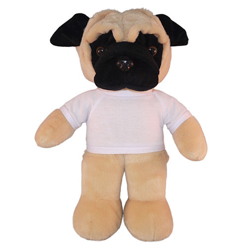 Soft Plush Pug with Tee 12"
