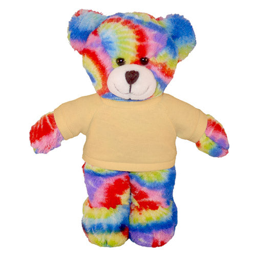Soft Plush Tie Dye Teddy Bear with Tee