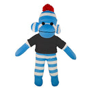 Soft Plush Blue Sock Monkey with Tee-2