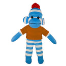 Soft Plush Blue Sock Monkey with Tee-4