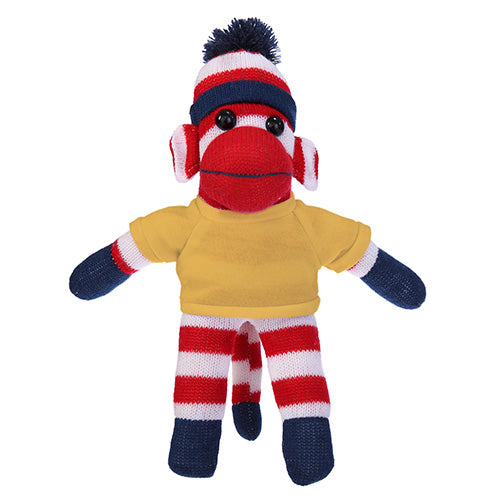 Soft Plush Patriotic Sock Monkey with Tee