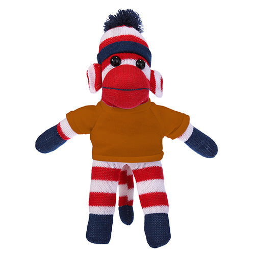 Soft Plush Patriotic Sock Monkey with Tee