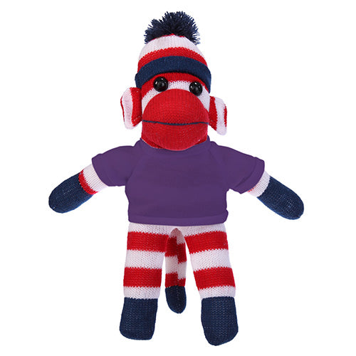 Soft Plush Patriotic Sock Monkey with Tee