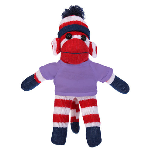 Soft Plush Patriotic Sock Monkey with Tee