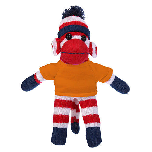 Soft Plush Patriotic Sock Monkey with Tee