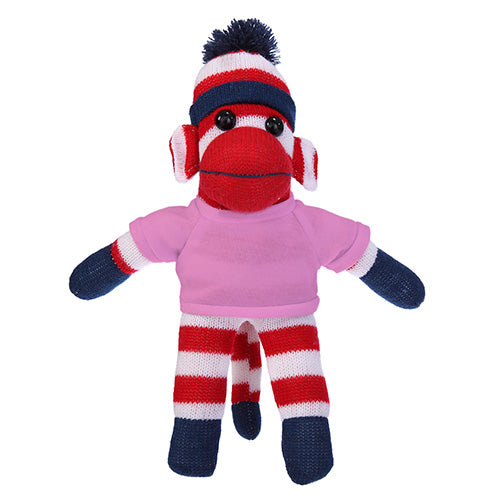 Soft Plush Patriotic Sock Monkey with Tee