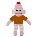 Soft Plush Pink Sock Monkey with Tee-4