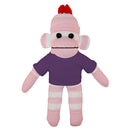 Soft Plush Pink Sock Monkey with Tee-5