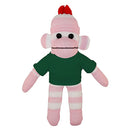 Soft Plush Pink Sock Monkey with Tee-6