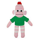 Soft Plush Pink Sock Monkey with Tee-9