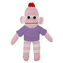 Soft Plush Pink Sock Monkey with Tee-10