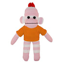 Soft Plush Pink Sock Monkey with Tee-12