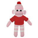 Soft Plush Pink Sock Monkey with Tee-14