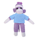 Soft Plush Purple Sock Monkey with Tee-1