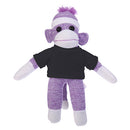Soft Plush Purple Sock Monkey with Tee-2