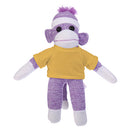 Soft Plush Purple Sock Monkey with Tee-7