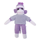 Soft Plush Purple Sock Monkey with Tee-8