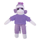 Soft Plush Purple Sock Monkey with Tee-10
