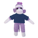 Soft Plush Purple Sock Monkey with Tee-11