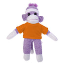 Soft Plush Purple Sock Monkey with Tee-12