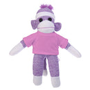 Soft Plush Purple Sock Monkey with Tee-13