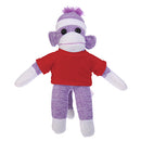 Soft Plush Purple Sock Monkey with Tee-14