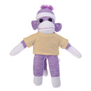 Soft Plush Purple Sock Monkey with Tee-16
