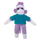 Soft Plush Purple Sock Monkey with Tee-17