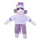 Soft Plush Purple Sock Monkey with Tee-18
