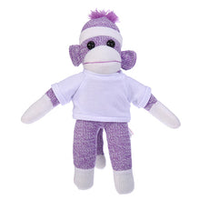 Soft Plush Purple Sock Monkey with Tee