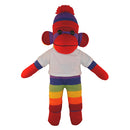 Soft Plush Rainbow Sock Monkey with Tee-8