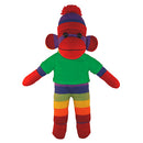 Soft Plush Rainbow Sock Monkey with Tee-9