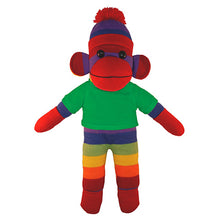 Soft Plush Rainbow Sock Monkey with Tee