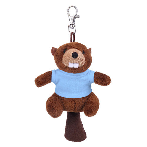 Soft Plush Beaver Keychain with Tee